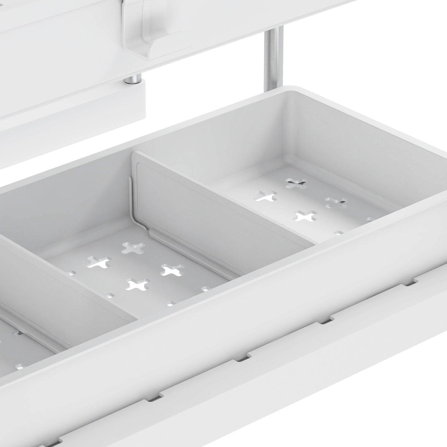 Estante Organizador con Ganchos Blanco Pack X 2 Unidades