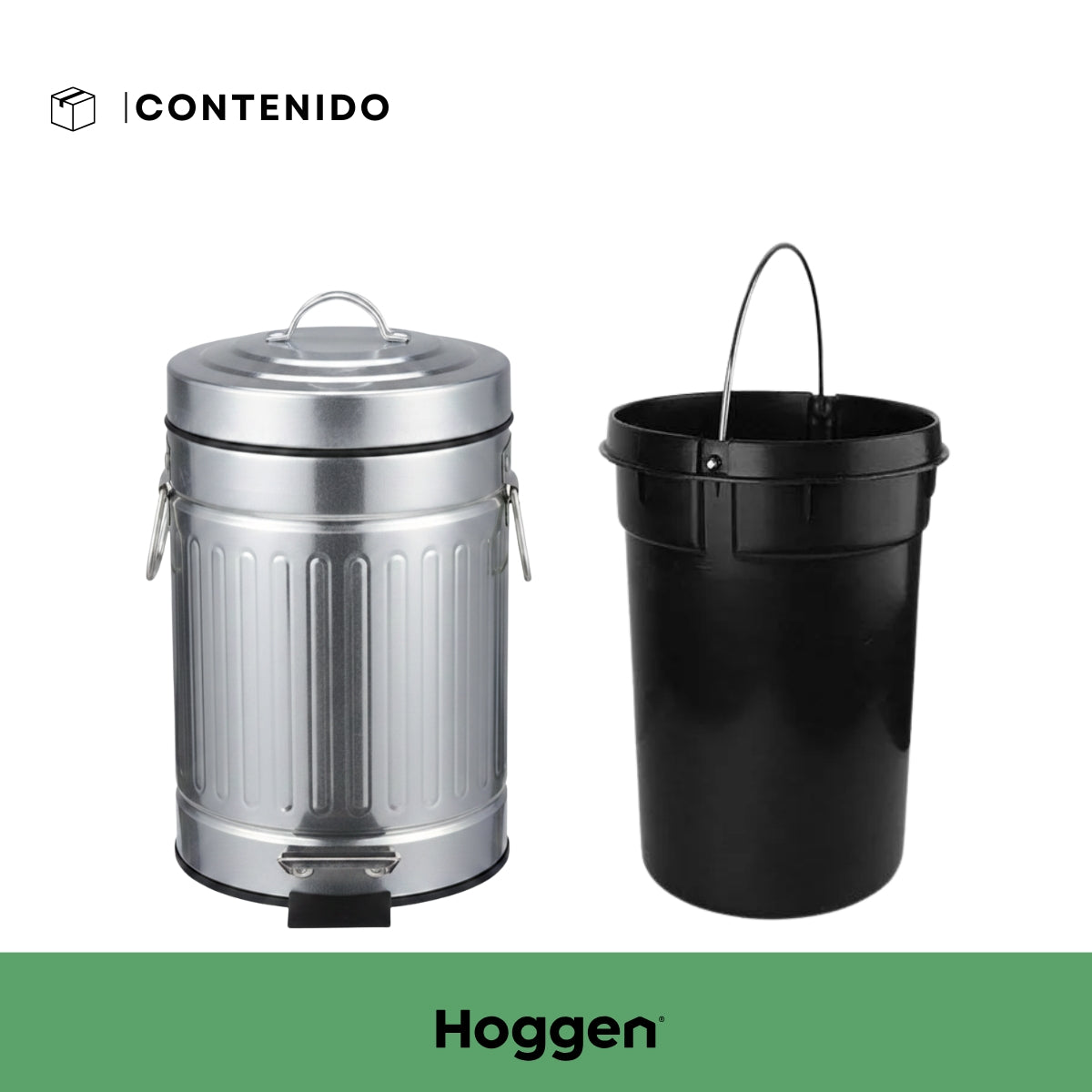 Cesto galvanizado de 12 litros