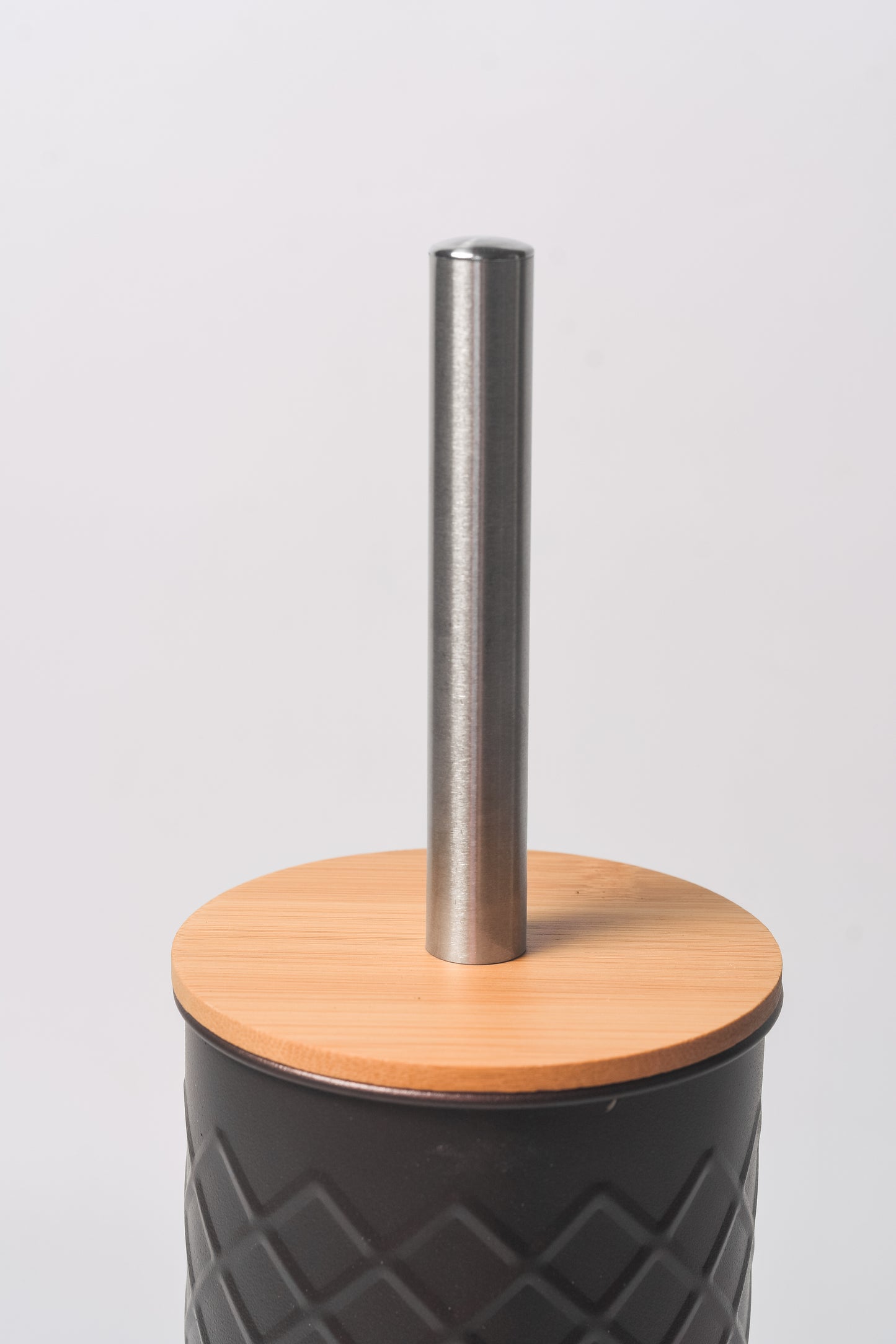 Cepillo de Inodoro de Acero Inoxidable Negro Texturizado