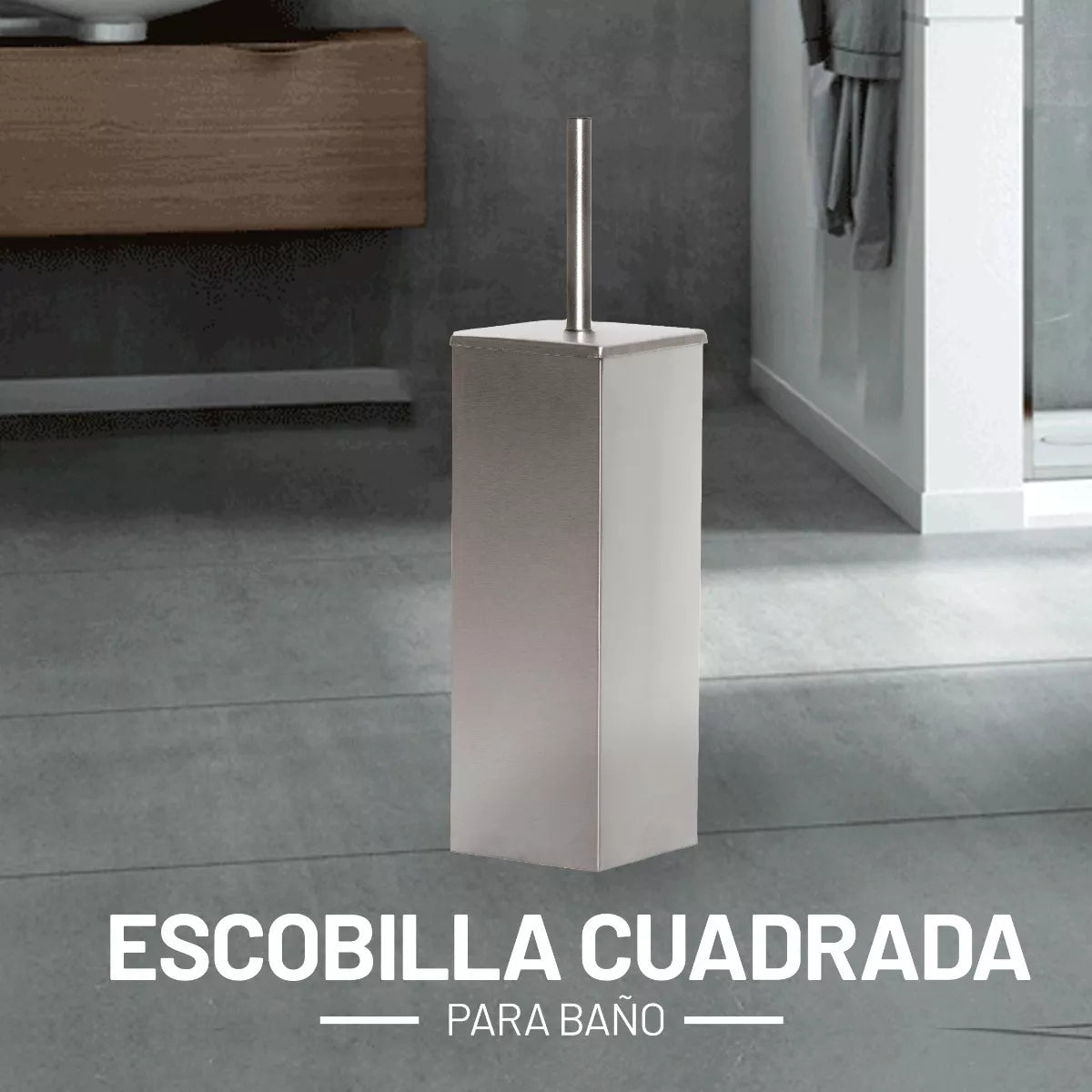 Escobilla Cuadrada de Acero Inoxidable