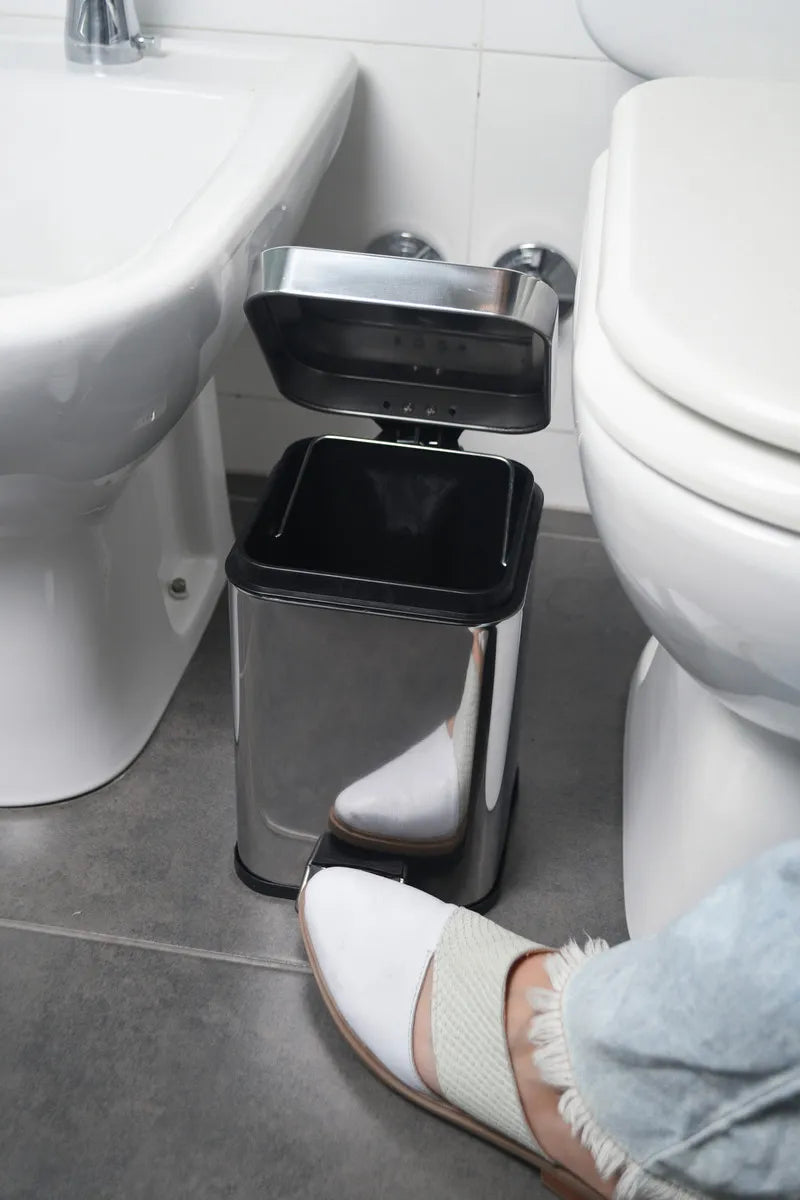 Cesto Tacho De Basura Acero Inoxidable 3 Lts Baño Cocina Oficina