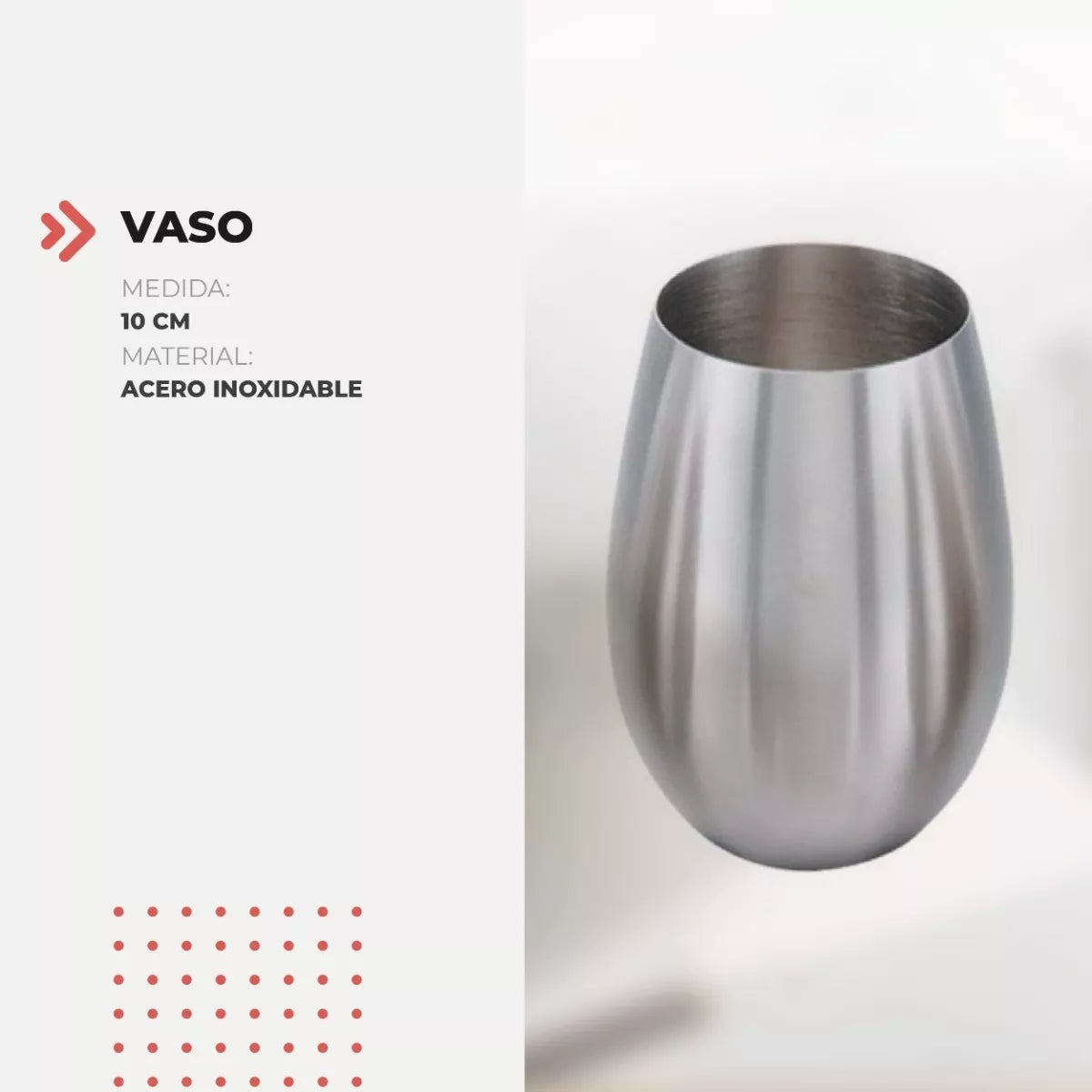 Vaso acero inoxidable