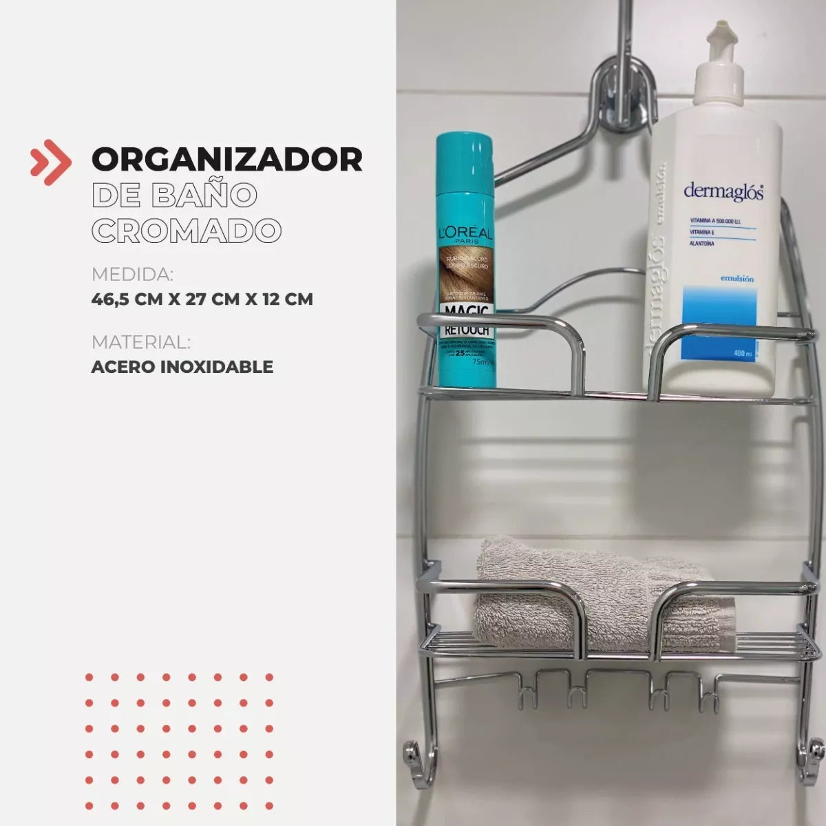 Rack de Baño Cromado