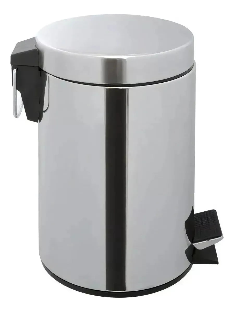 Cesto Tarro Tacho Papelera Con Pedal Acero Inoxidable 5 Lts