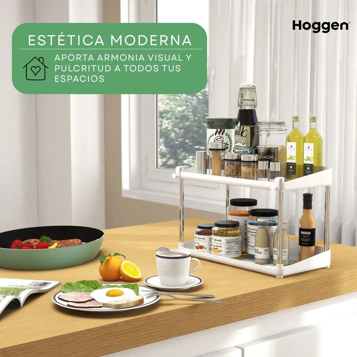 Estante Organizador Especiero de Cocina 2 Niveles