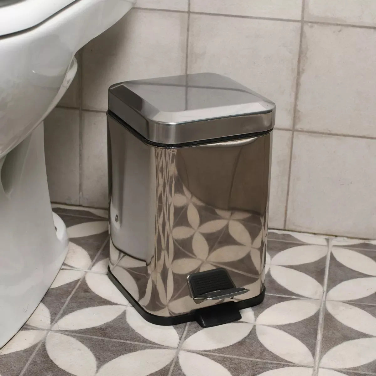 Cesto Tacho De Basura Acero Inoxidable 3 Lts Baño Cocina Oficina