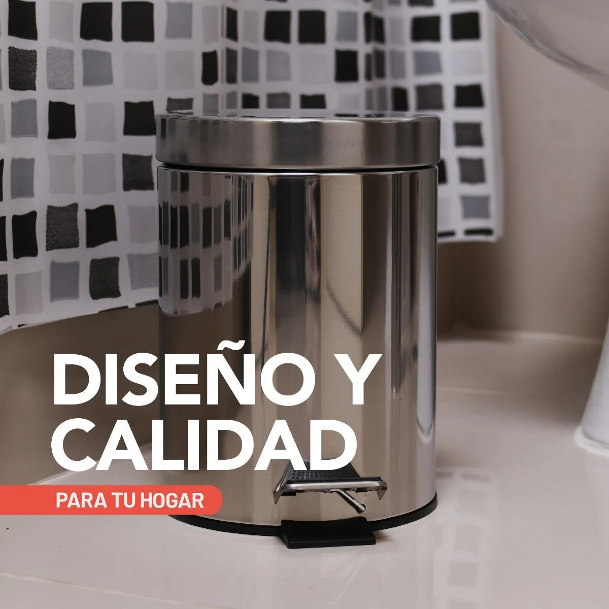 Cesto Tarro Tacho Papelera Con Pedal Acero Inoxidable 5 Lts