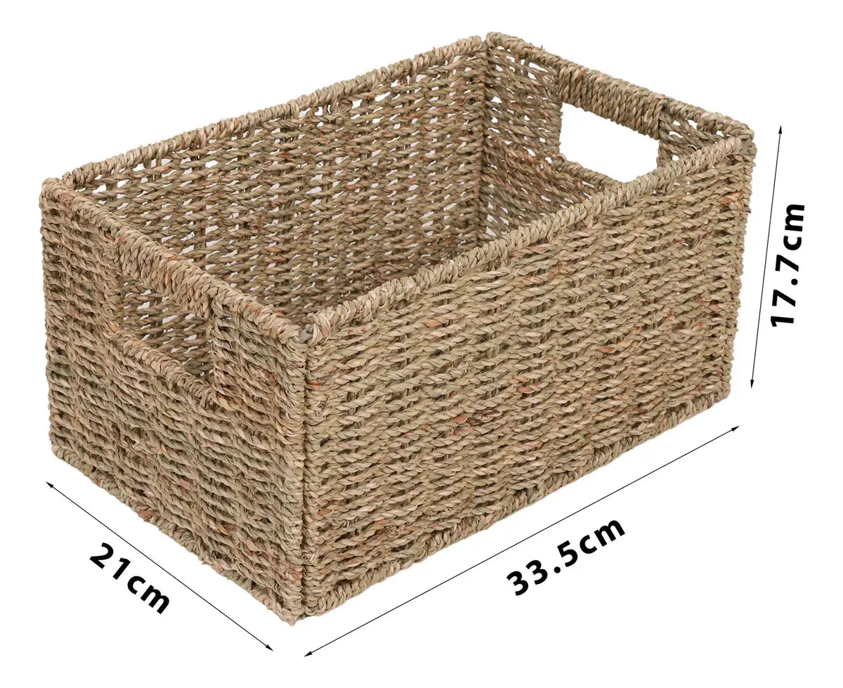 Canasto Organizador Plegable De Fibra Vegetal