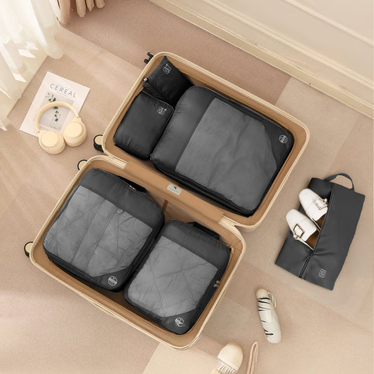 Fundas Organizadoras de Viaje Negro Pack 5 Unidades