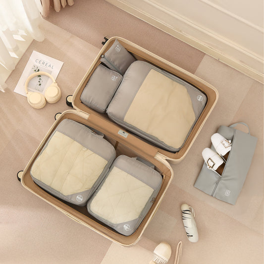 Fundas Organizadoras De Viaje Gris Pack 5 Unidades