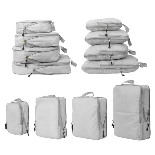 Fundas Organizadoras De Viaje Gris Pack 4 Unidades