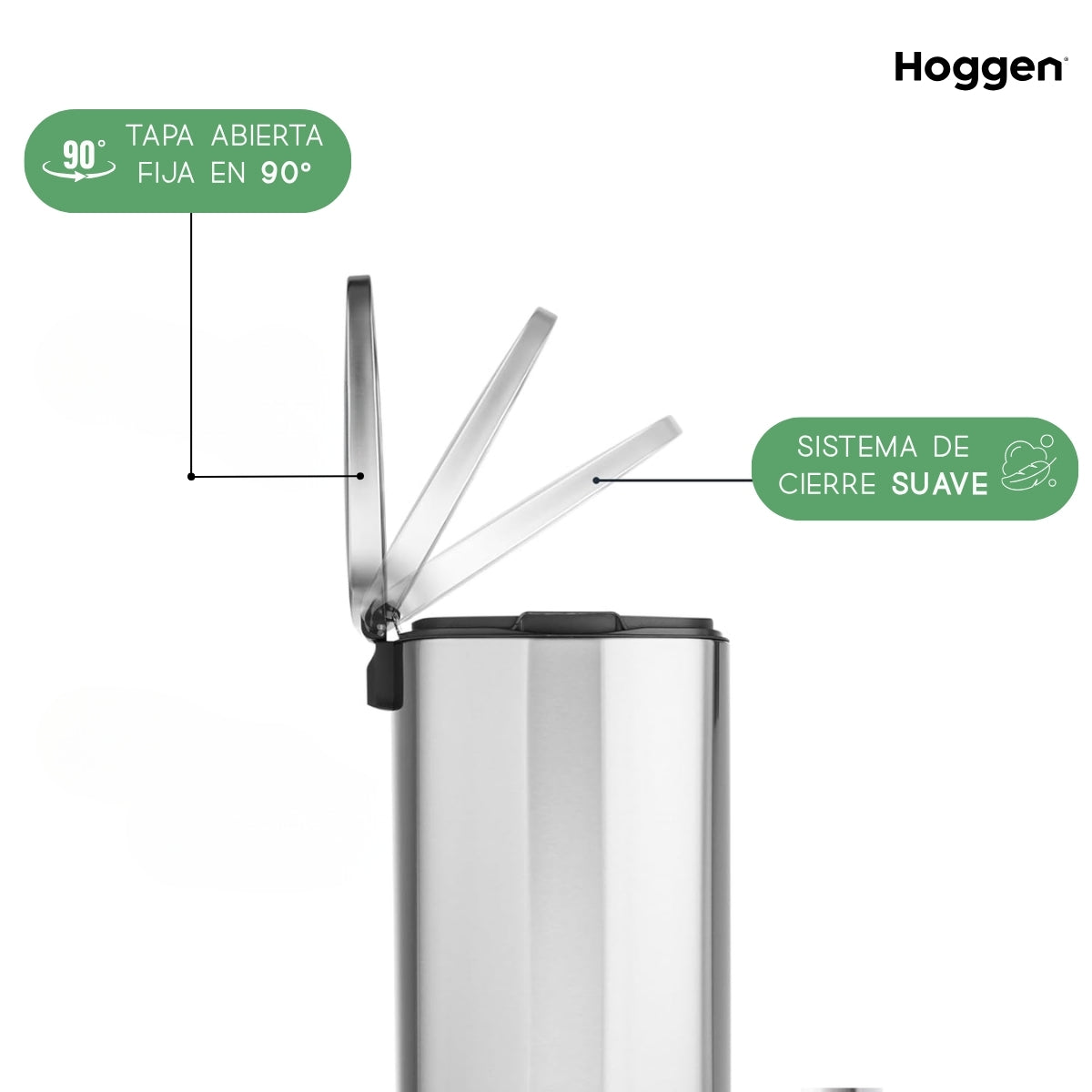 Tacho De Basura Acero Inoxidable Pedal 30 Lts
