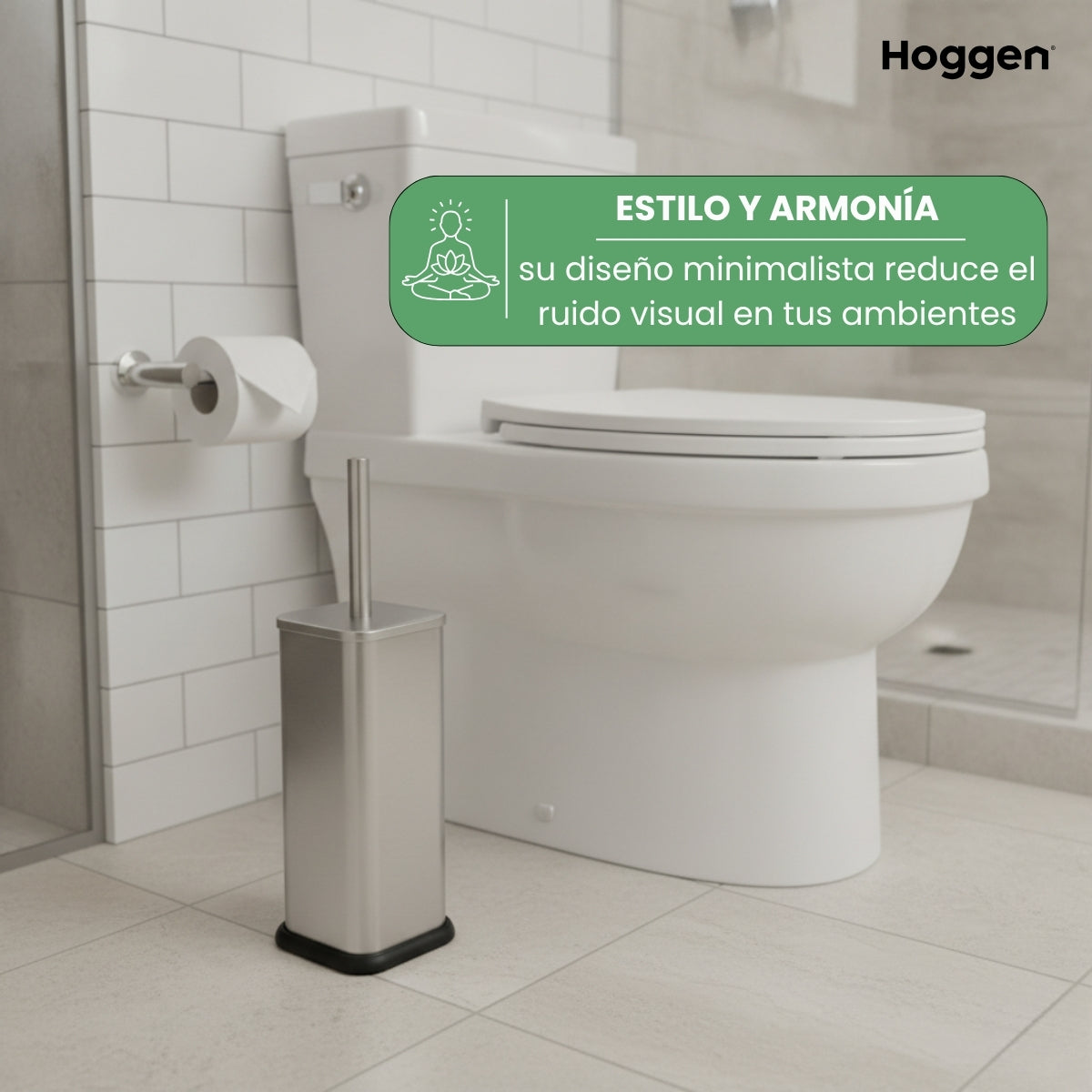 Escobilla cuadrada acero inoxidable con base