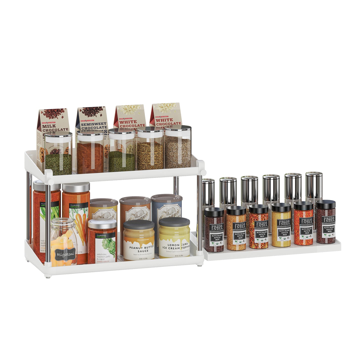 Estante Organizador Especiero Cajon Cocina 2 Niveles