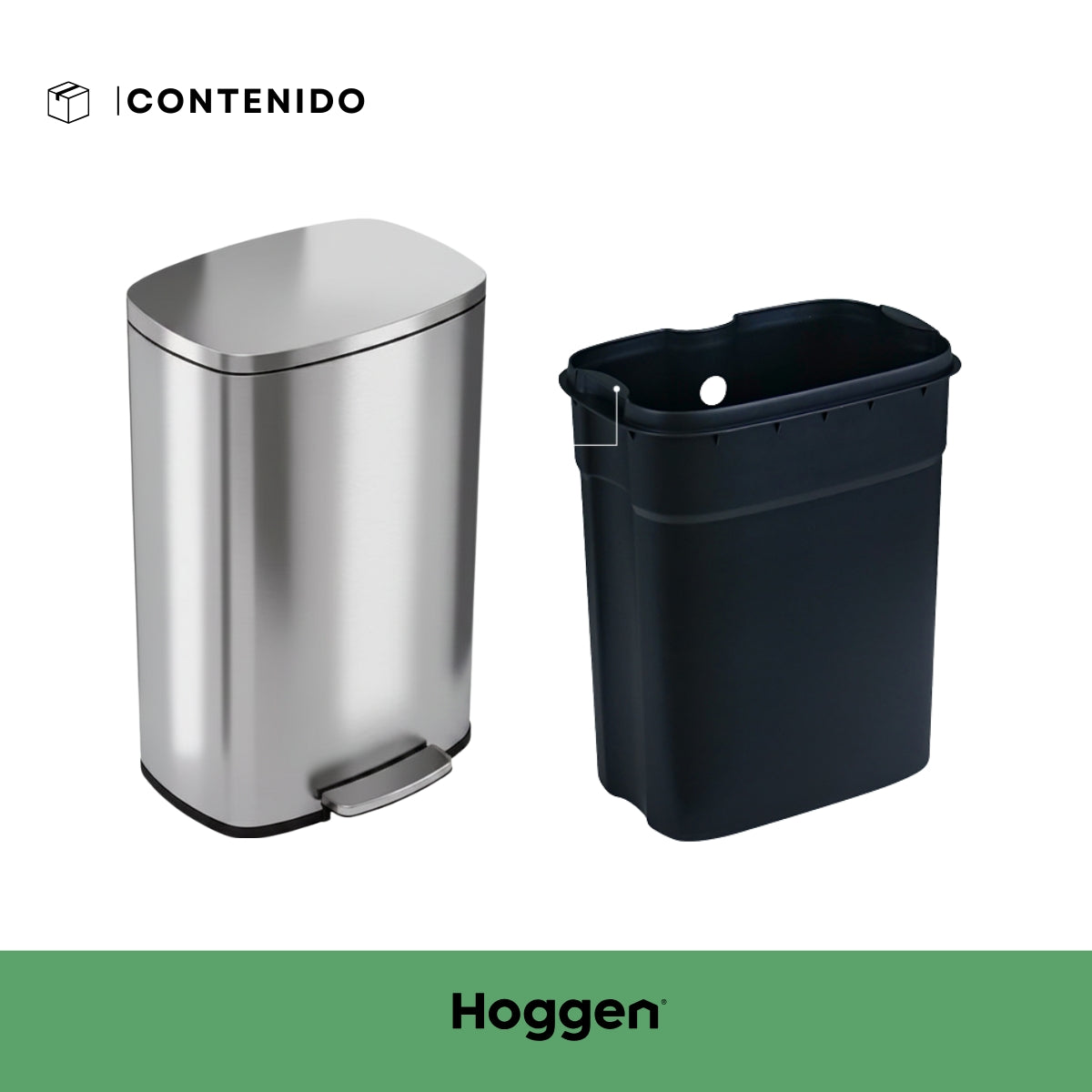 Tacho De Basura Acero Inoxidable Pedal 30 Lts