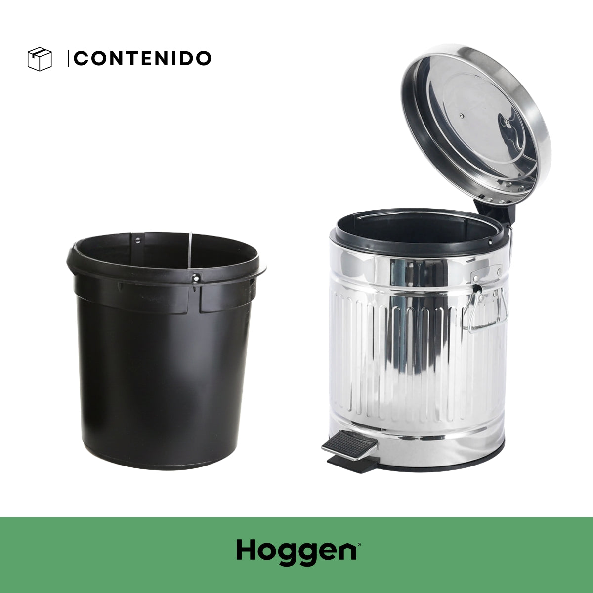 Cesto de Basura Redondo Galvanizado 3 Lts