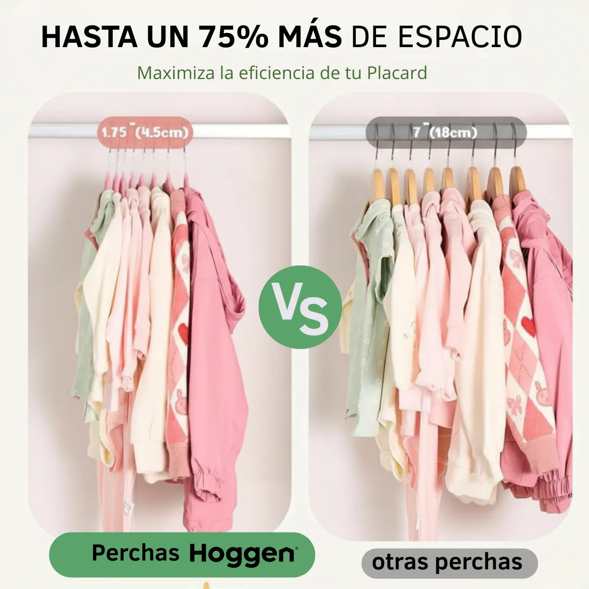 Perchas Terciopelo Rosa para Bebe X10 Unidades