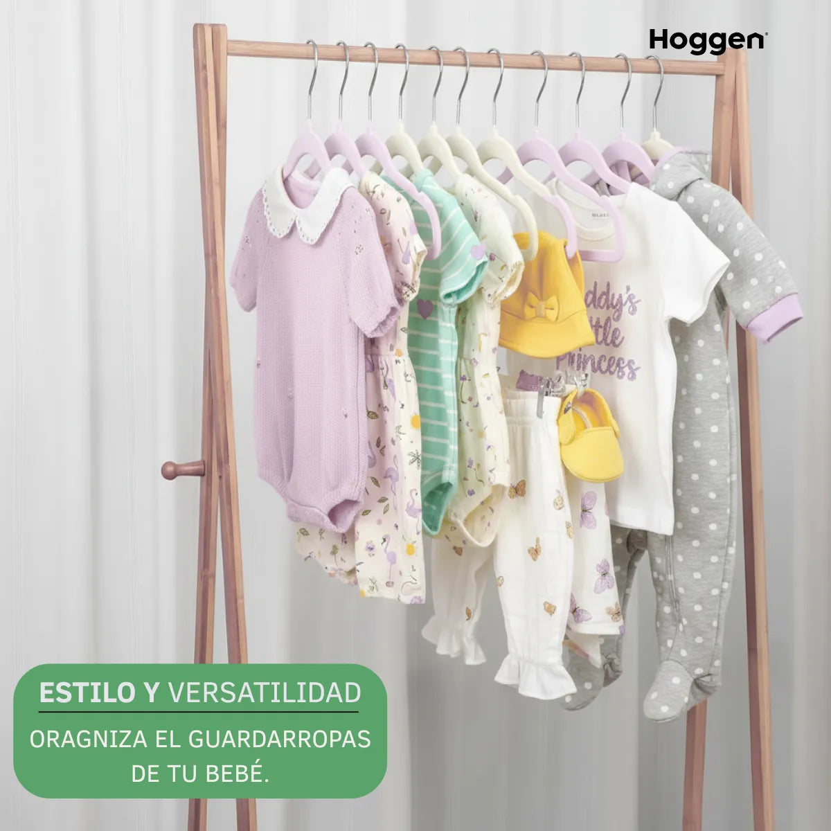 Perchas Terciopelo Rosa para Bebe X10 Unidades