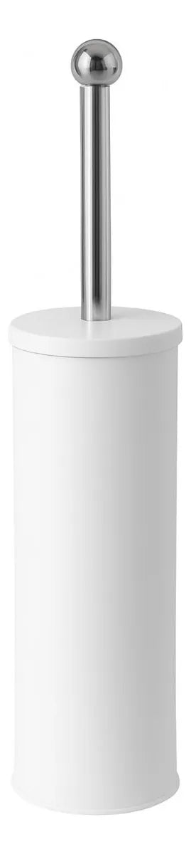 Escobilla Limpia Inodoro Baño Acero Blanco Mate Liso Calidad