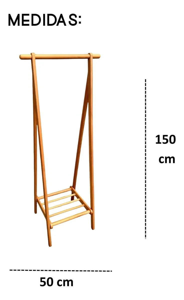 Perchero De Pie Madera Nordico