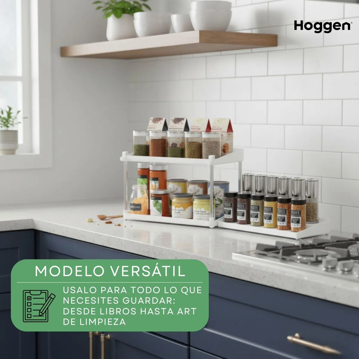 Estante Organizador Especiero de Cocina 2 Niveles