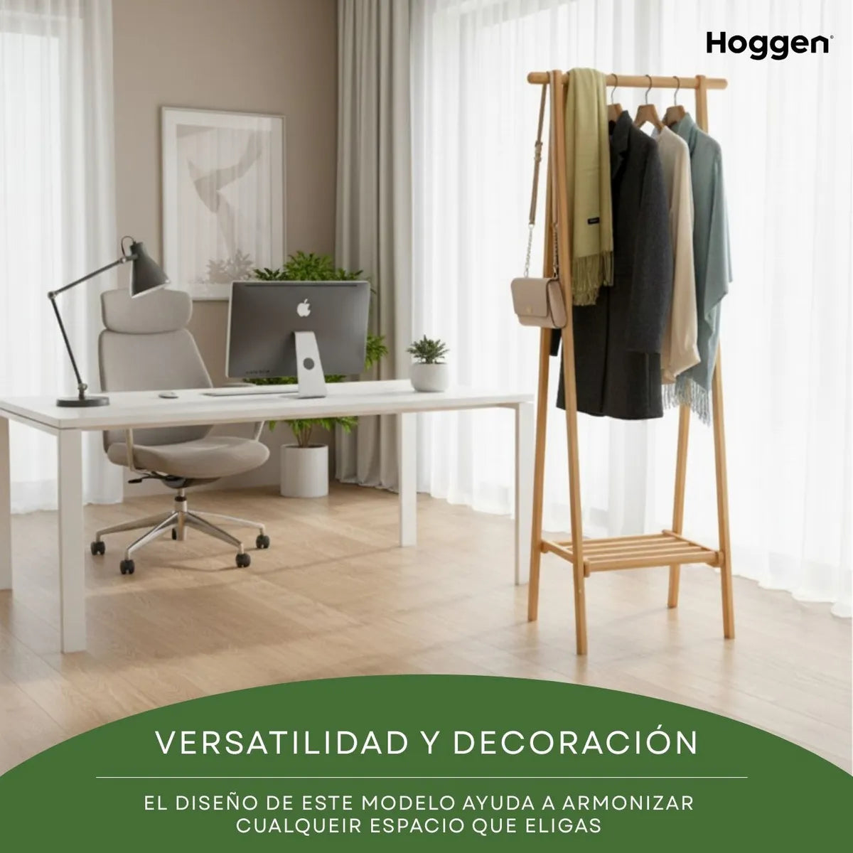 Perchero De Pie Madera Nordico