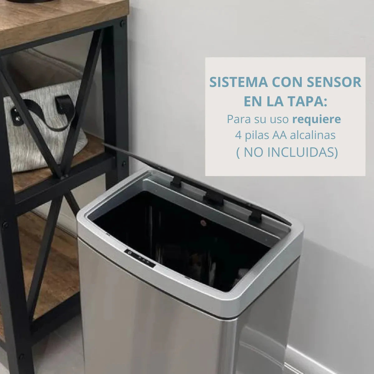 Papelera Tacho De Basura Acero Sensor Automatico 30 Lts Plateado Agregar a favoritos