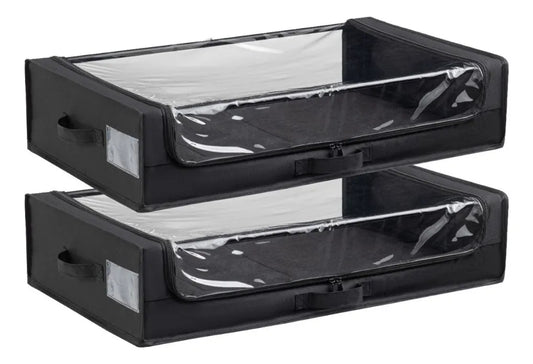 Fundas Bajo Cama Negro Pack 2 Unidades