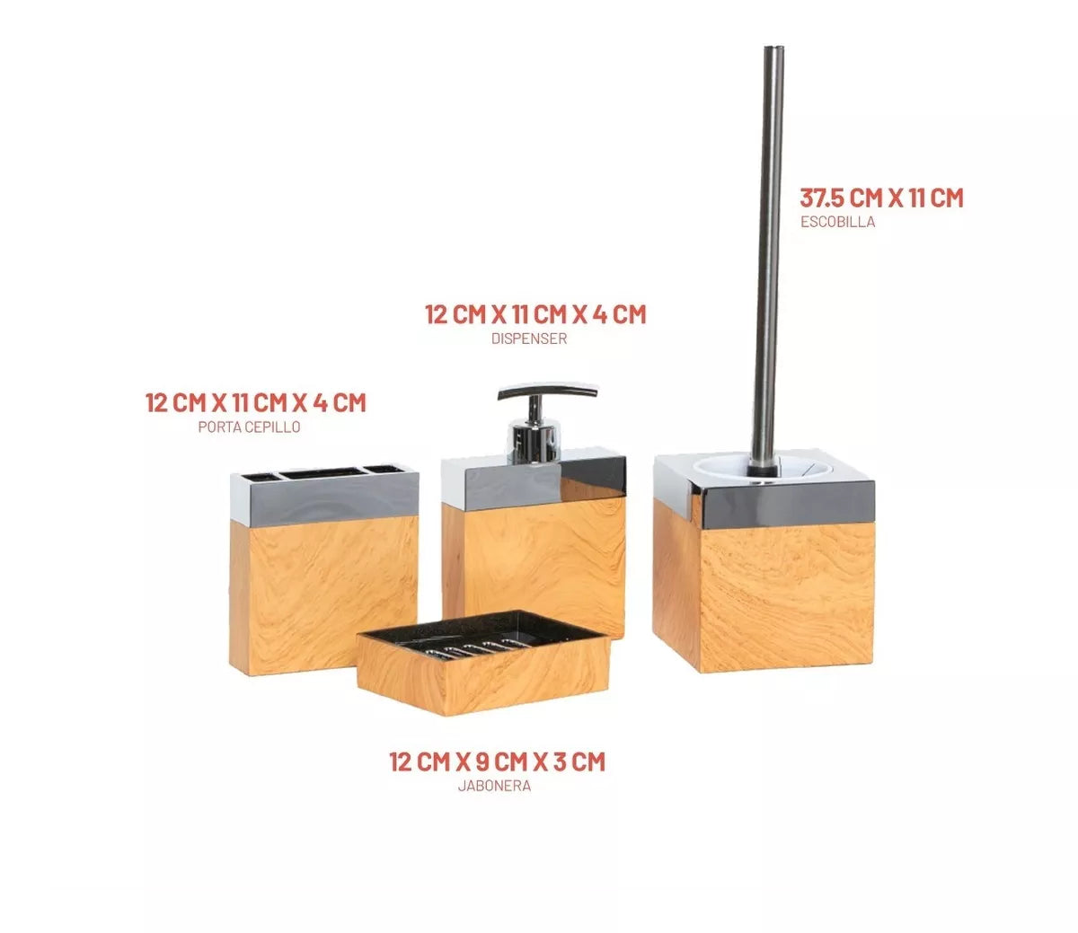 Kit para baño Simil Madera