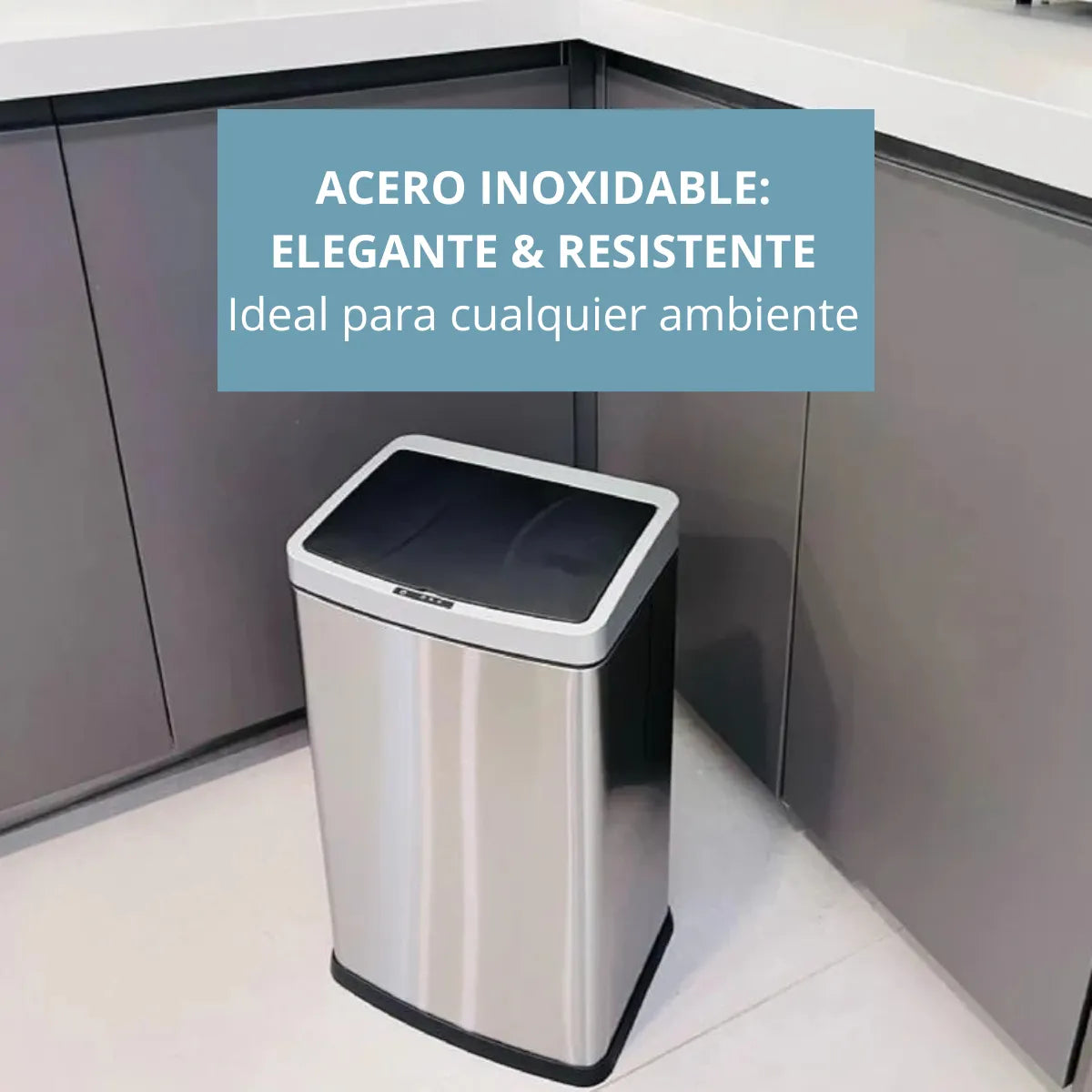 Papelera Tacho De Basura Acero Sensor Automatico 30 Lts Plateado Agregar a favoritos