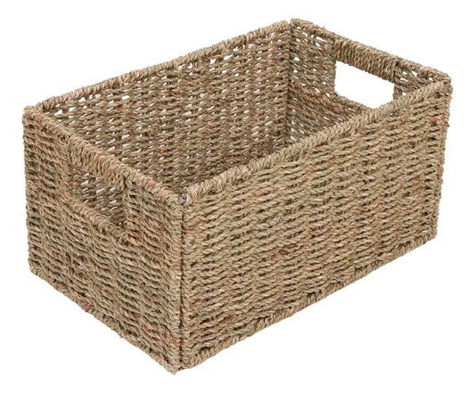 Canasto Organizador Plegable De Fibra Vegetal