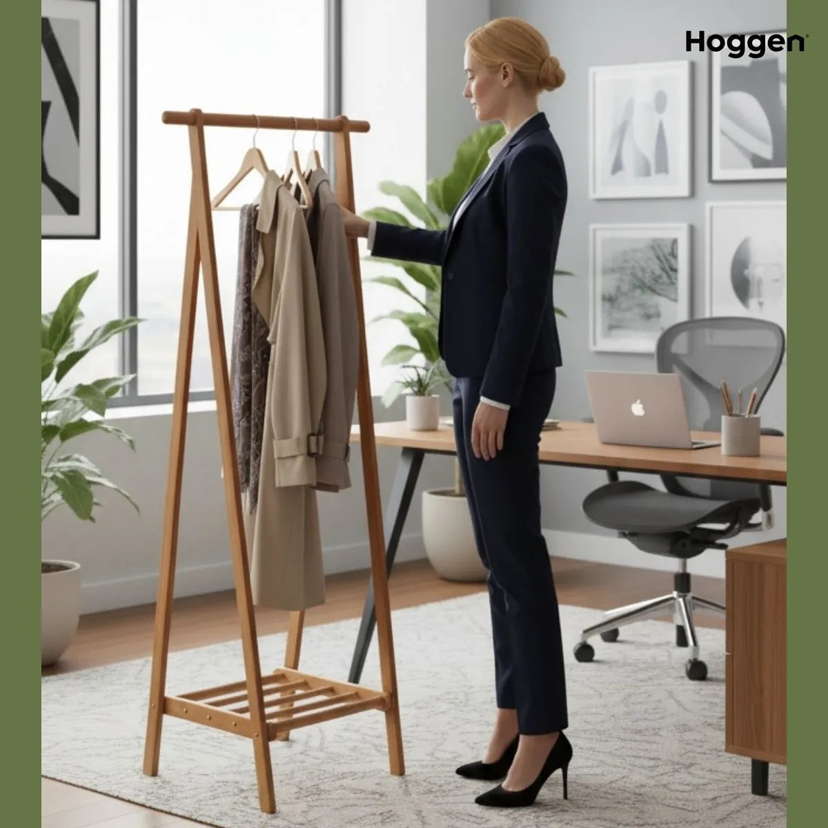 Perchero De Pie Madera Nordico