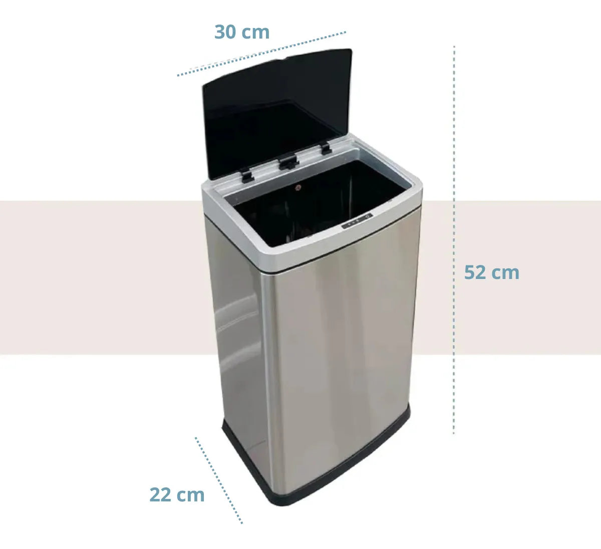 Papelera Tacho De Basura Acero Sensor Automatico 30 Lts Plateado Agregar a favoritos