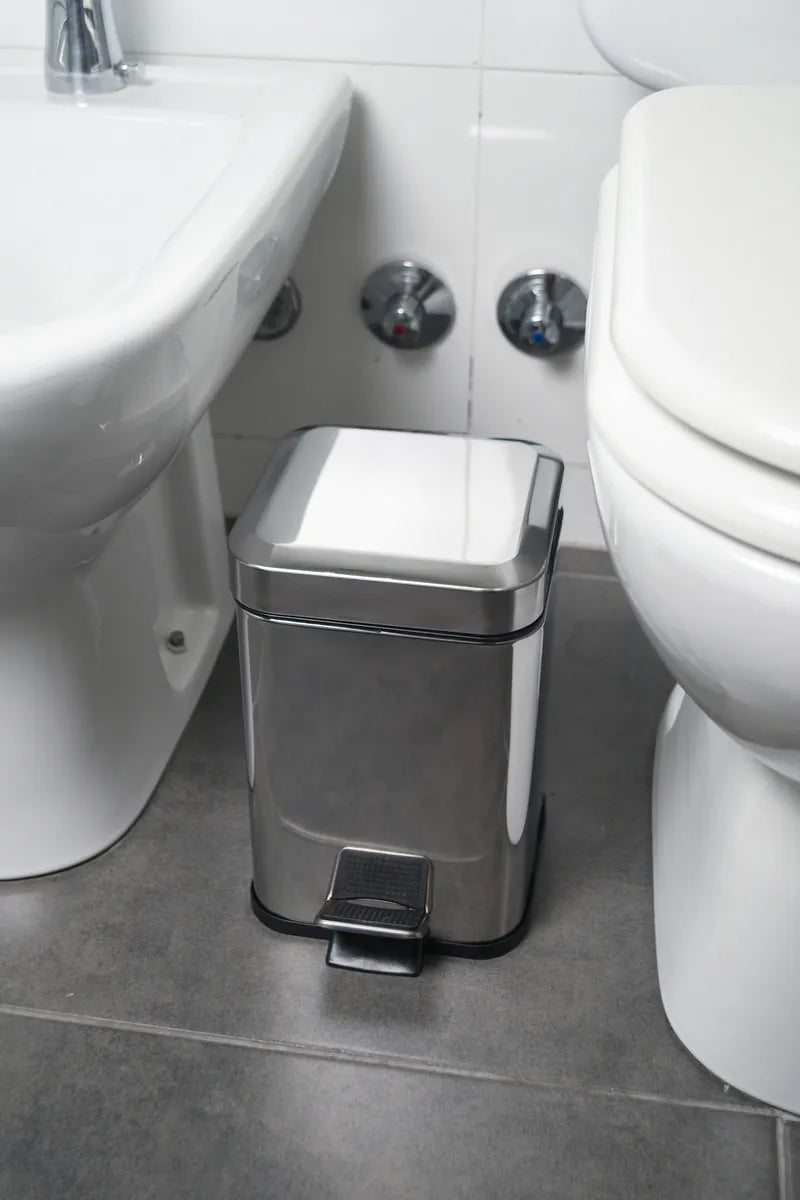 Cesto Tacho De Basura Acero Inoxidable 3 Lts Baño Cocina Oficina