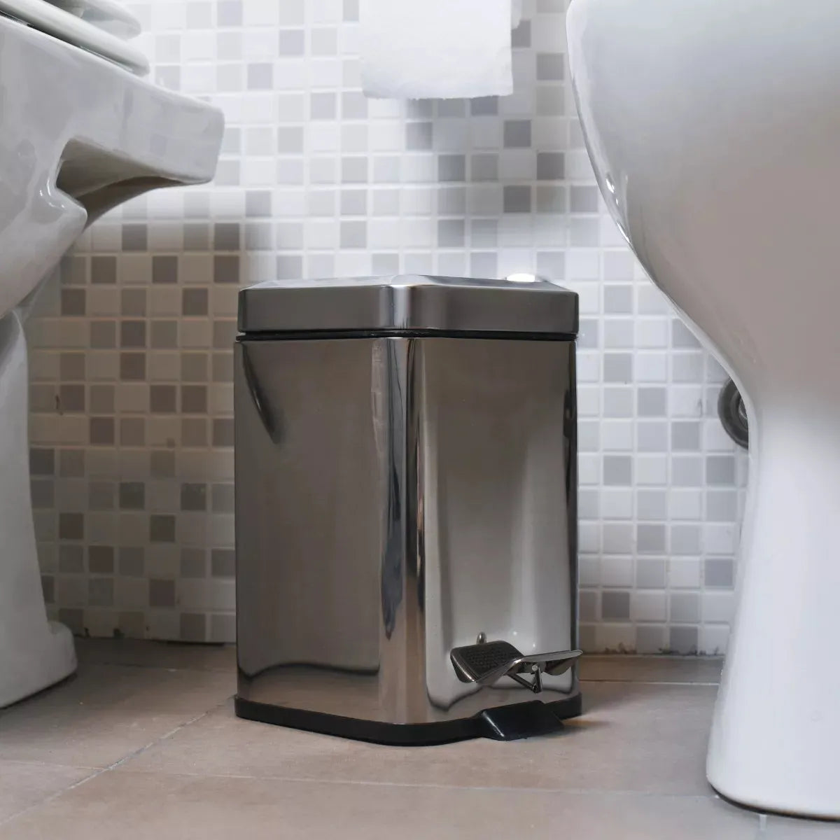 Cesto Tacho De Basura Acero Inoxidable 3 Lts Baño Cocina Oficina