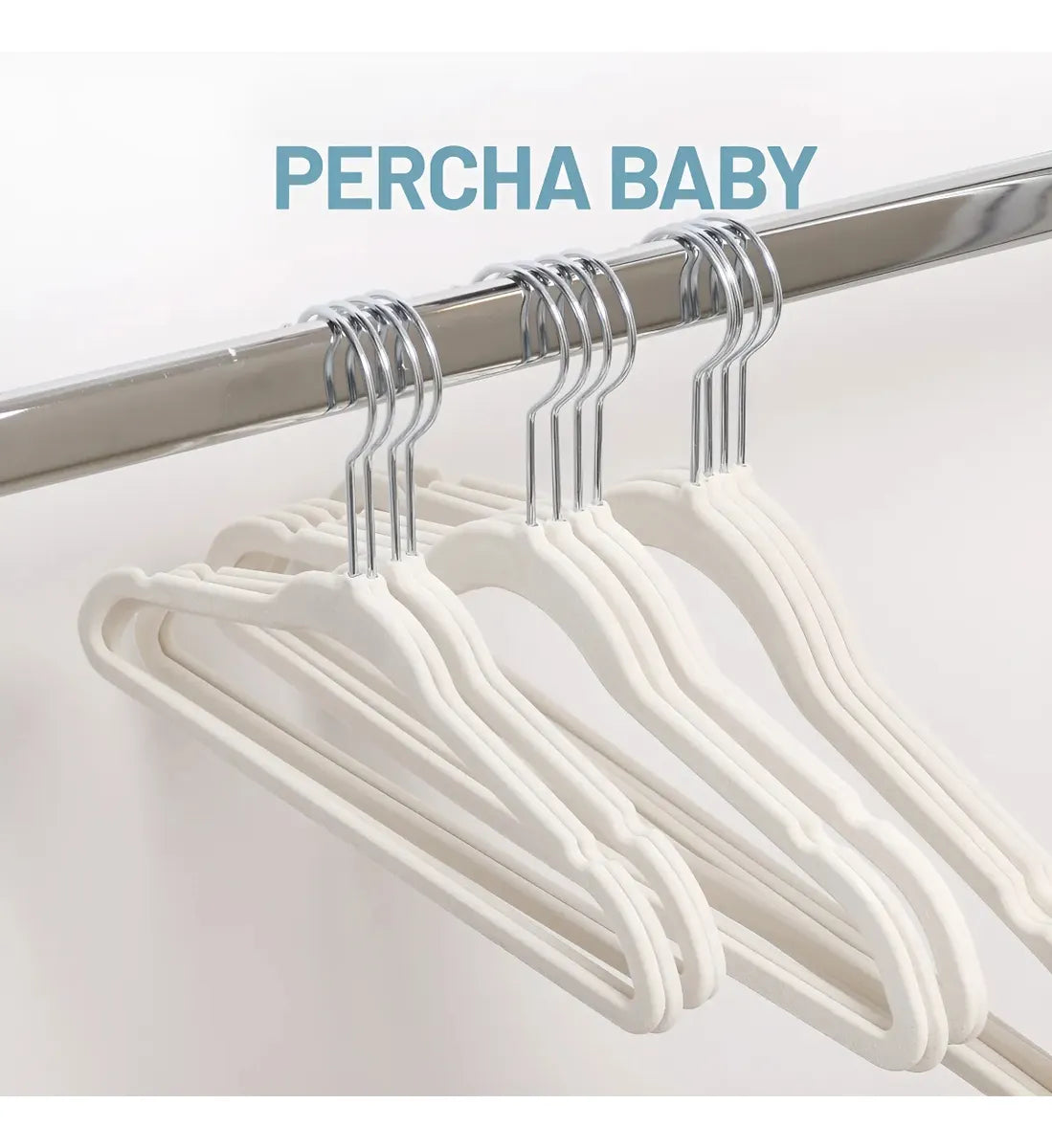 Perchas Terciopelo X10 Antideslizante Bebe