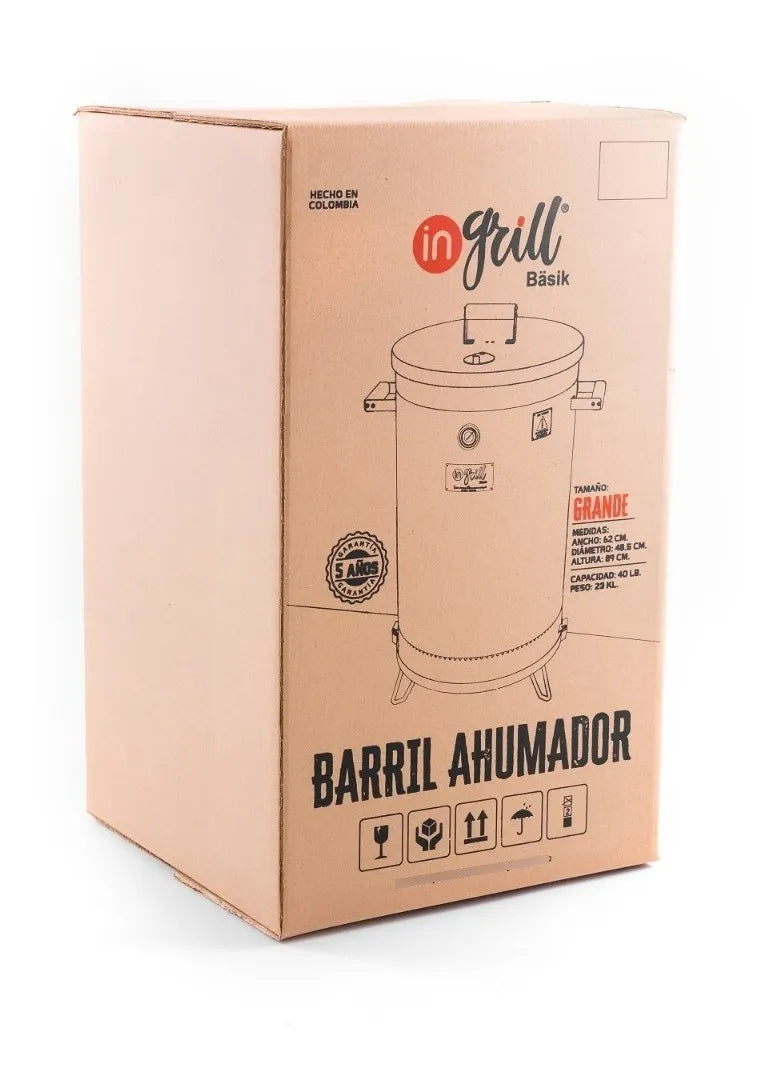 Asador Ahumador Barril Grande Basik