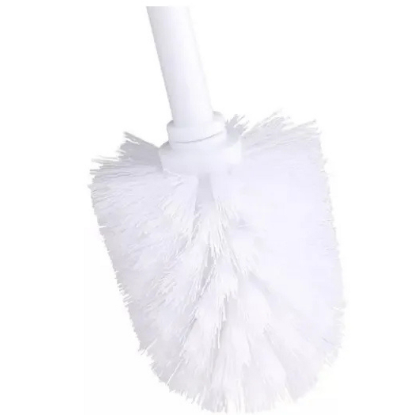 Escobilla blanca texturada para inodoro de acero inoxidable