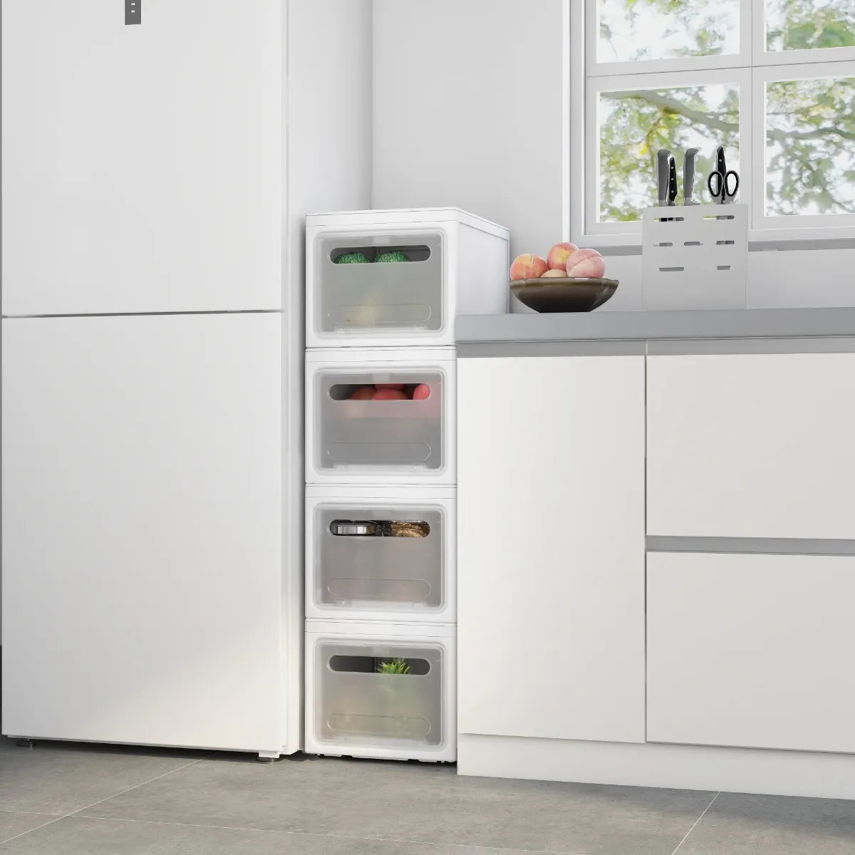 Caja Organizadora Multiusos Con Tapa Plastico Reforzado X4