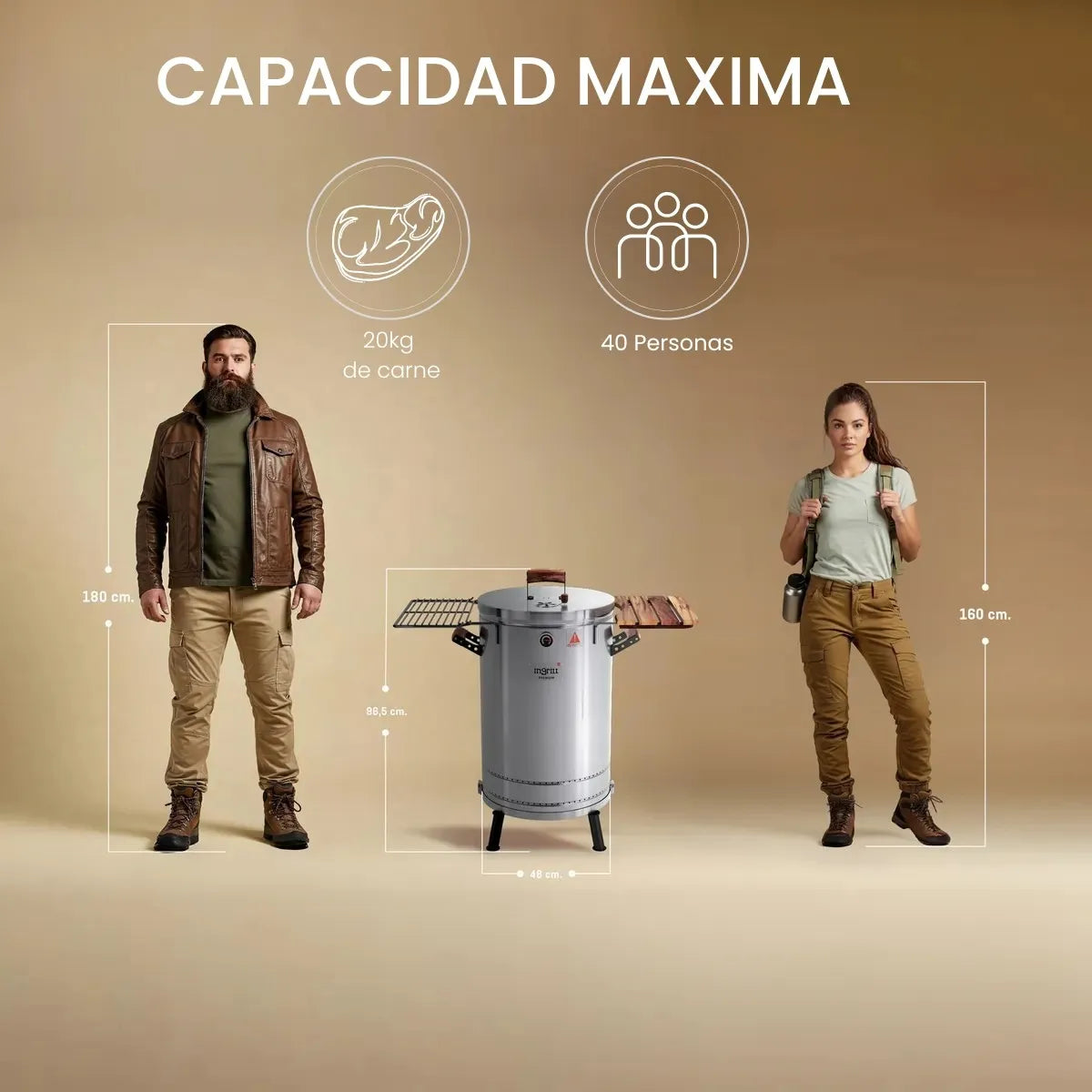 Asador Ahumador Barril Grande Premium