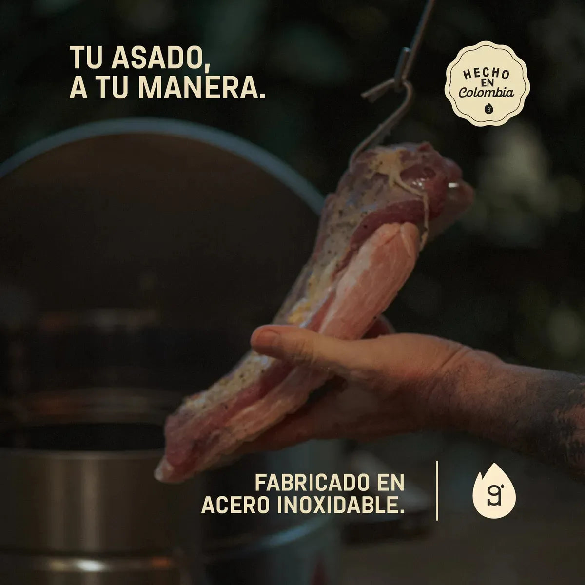 Asador Ahumador Barril Grande Basik