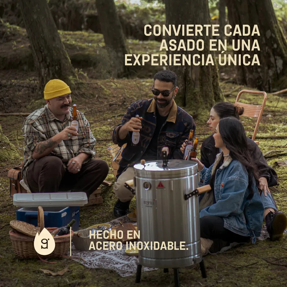 Asador Ahumador Barril Mediano Premium