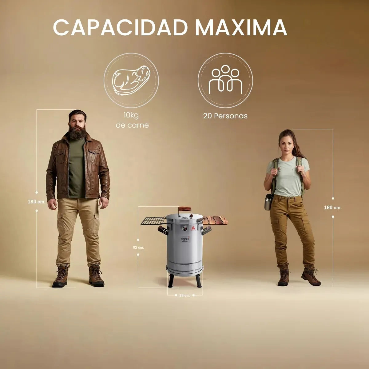 Asador Ahumador Barril Mediano Premium